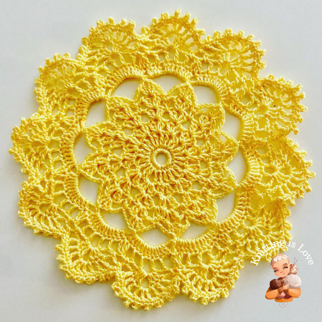 Crochet lace doily pattern Free